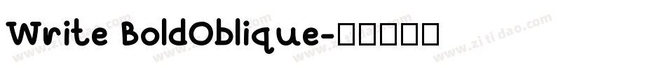 Write BoldOblique字体转换